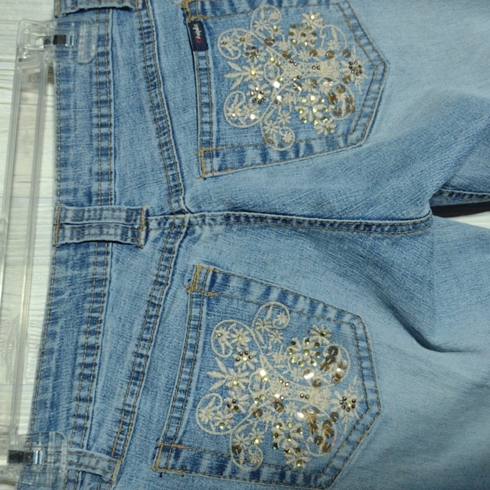 Custom Angels Flared Low Rise Jeans - Picture 9 of 16